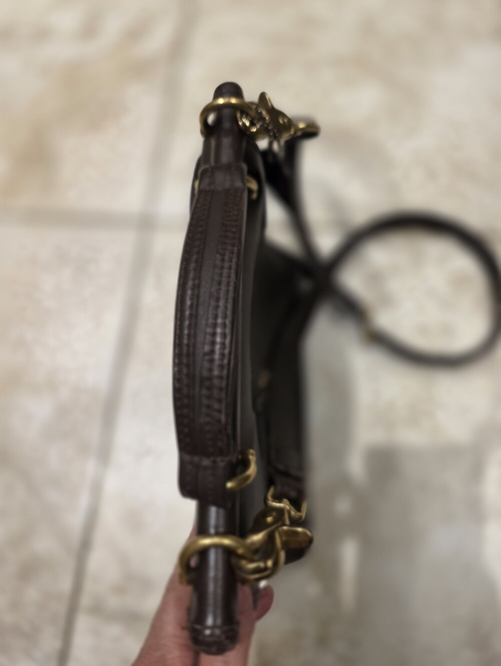 VINTAGE Coach Brown Leather Willis Bag - Picture 7 of 16